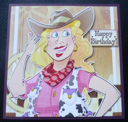 Line Dancer Lady 8x8 Quick Card by Charlie Angel