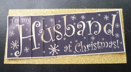 To My Husband Christmas Dl Side Stacker Topper by Charlie Angel