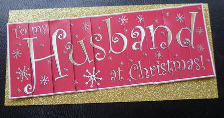 To My Husband Christmas Dl Side Stacker Topper by Charlie Angel