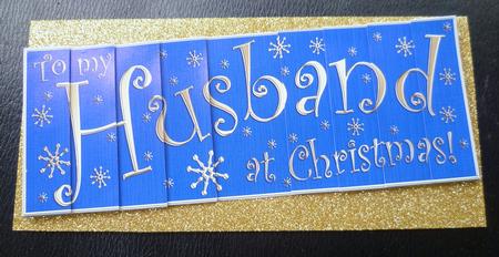 To My Husband Christmas Dl Side Stacker Topper by Charlie Angel