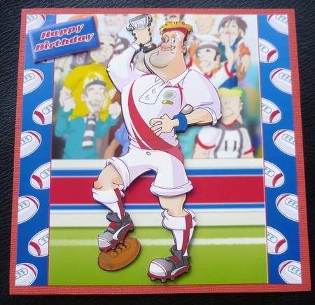 Rugby Dude England 8x8 Quick Card by Charlie Angel