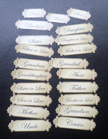 Metallic Relations Greetings Text Plates by Charlie Angel