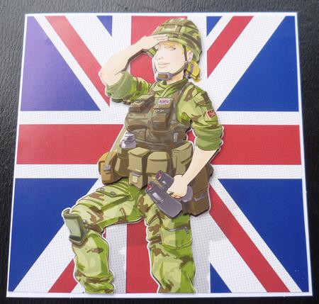 British Army Lady 8x8 Quick Card by Charlie Angel