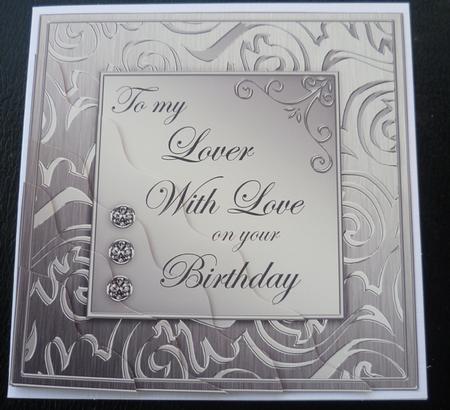 Elegant Metallic Birthday Lover Wavy Corner Stacker by Charlie Angel