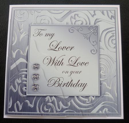 Elegant Metallic Birthday Lover Wavy Corner Stacker by Charlie Angel