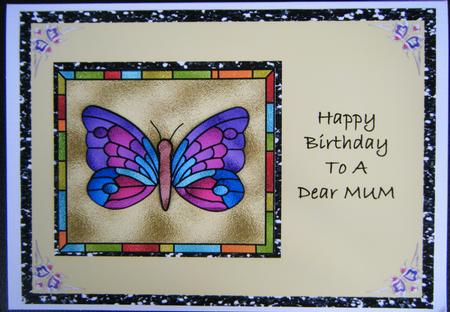 Stained Glass Butterfly - Mum by Charlie Angel