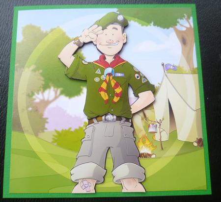 Cub/scout Dude (red & Yellow) 8x8 Quick Card by Charlie Angel