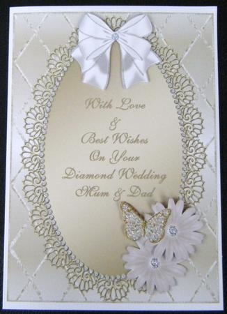 Diamond Wedding Gold Oval - Mum & Dad by Charlie Angel