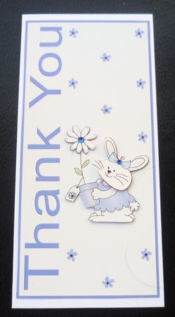 Thank You Bunny Quick Card with Decoupage by Charlie Angel