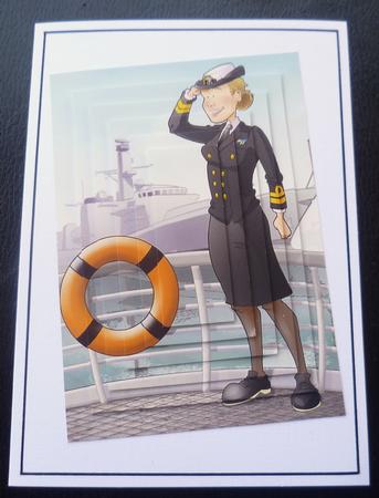 Wren Lady with Battleship. (female Military) Pyramid. by Charlie Angel