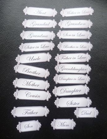 Metallic Relations Greetings Text Plates by Charlie Angel