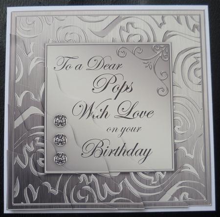 Elegant Metallic Birthday Pops Wavy Corner Stacker by Charlie Angel