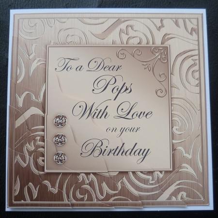 Elegant Metallic Birthday Pops Wavy Corner Stacker by Charlie Angel