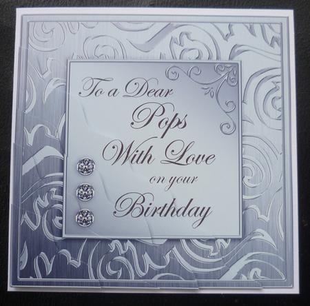 Elegant Metallic Birthday Pops Wavy Corner Stacker by Charlie Angel