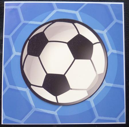 Football Blue 8x8 Card by Charlie Angel