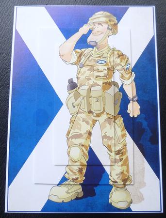Scottish Army Dude A4 by Charlie Angel