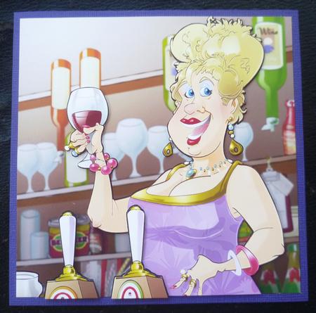 Barmaid of the Year! 8x8 Quick Card by Charlie Angel