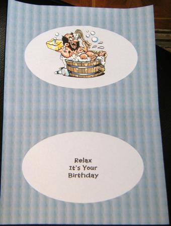 Relax It's Your Birthday Landscape Insert by Charlie Angel