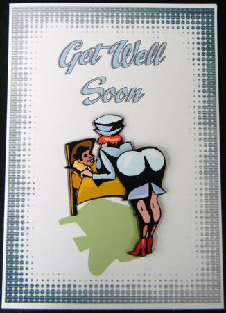 Get Well Soon Quick Card Front with Decoupage by Charlie Angel