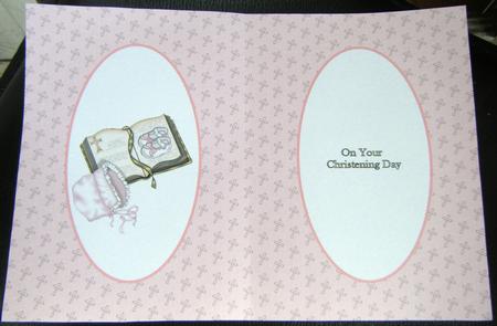 Girls Christening Insert by Charlie Angel