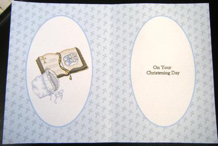 Boys Christening Insert by Charlie Angel