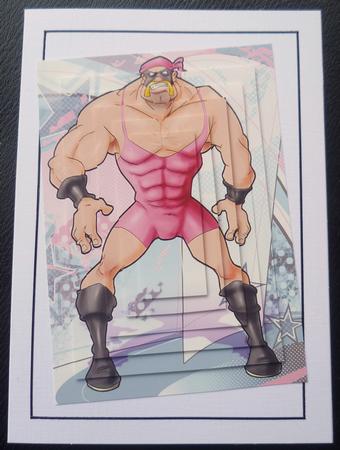 Wrestler Dude (pink) Pyramid by Charlie Angel