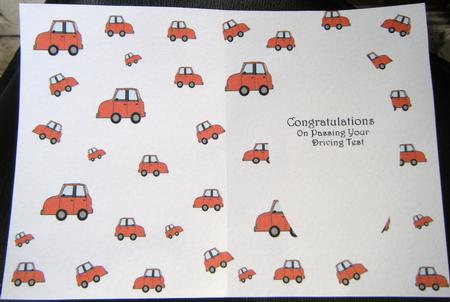 Congratulations on Passing Your Driving Test Insert by Charlie Angel