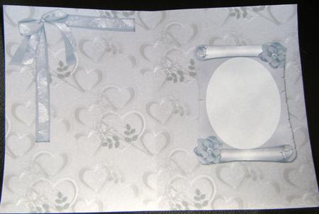 Silver/grey Insert with Ribbon and Scroll by Charlie Angel