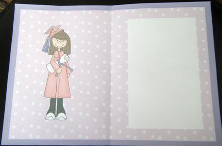 Female Graduation Card Insert by Charlie Angel