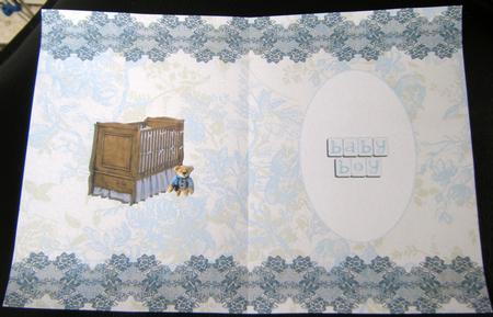 Baby Boy Shabby Chic Insert by Charlie Angel