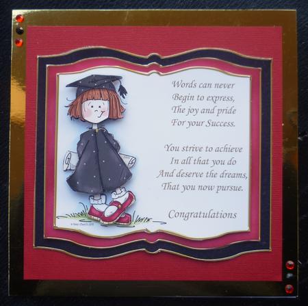 Graduation Girl Book Topper and Decoupage by Charlie Angel