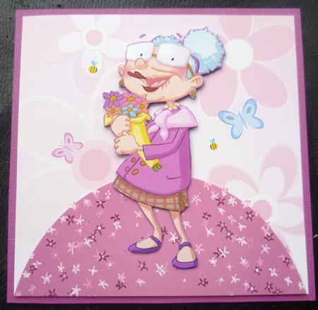 Mothers Day Grandma 8x8 Quick Card by Charlie Angel