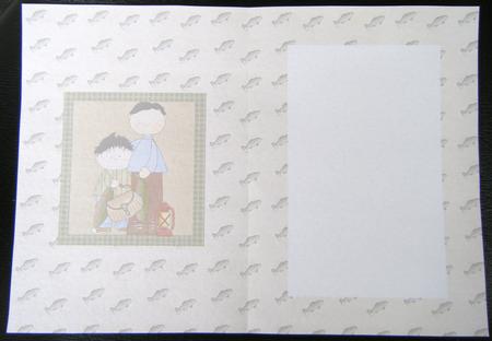 Father and Son Fishing Card Insert by Charlie Angel