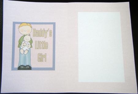 Daddy's Little Girl Card Insert by Charlie Angel