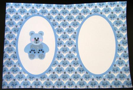 Blue Glitter Bear Insert by Charlie Angel