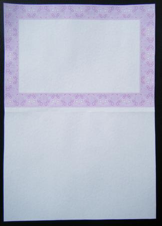 Lavender Bouquet on a Lace Mat A5 Insert Sheet by Charlie Angel