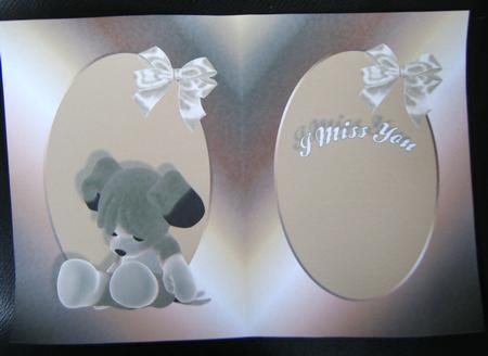 I Miss You Teddy Bear Insert by Charlie Angel