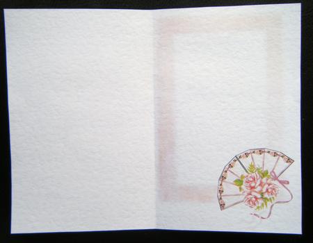 Mulberry Fan with Roses, Lace and Pearls - Insert by Charlie Angel