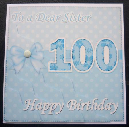 100th Birthday Sister Felties Wavy Corner Side Stacker by Charlie Angel