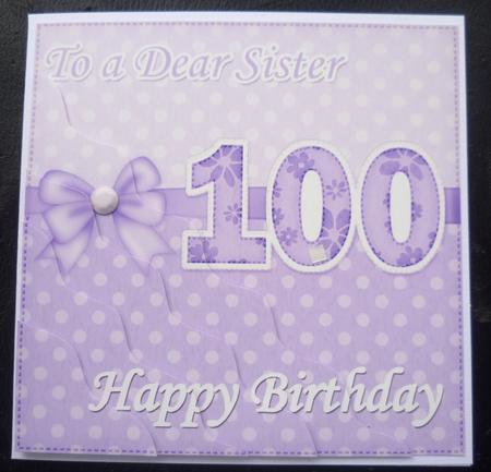 100th Birthday Sister Felties Wavy Corner Side Stacker by Charlie Angel