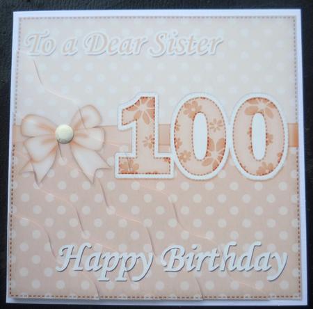 100th Birthday Sister Felties Wavy Corner Side Stacker by Charlie Angel