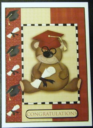 Graduation Bear Topper & Decoupage by Charlie Angel