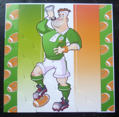 Rugby Dude Ireland 8x8 Quick Card by Charlie Angel
