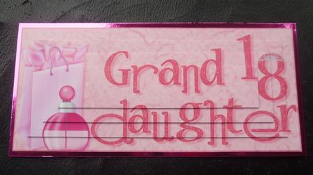 Girly Granddaughter Pyramid Card by Charlie Angel