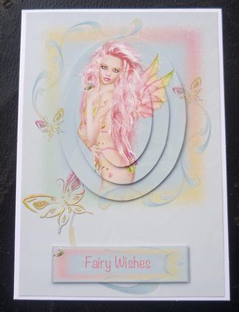 Butterfly Fairy Wishes Pyramid Card Front by Charlie Angel