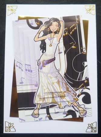 White and Gold Music Girl Pyramid by Charlie Angel