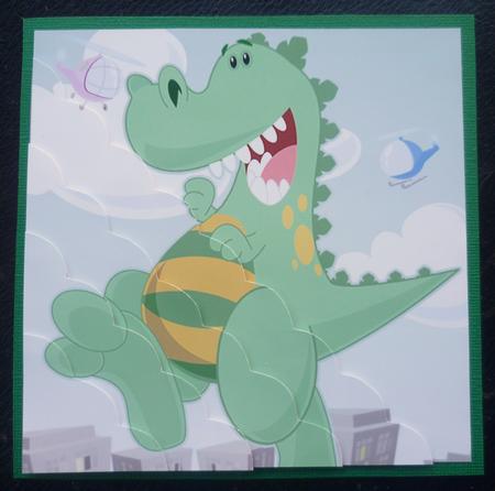 Monster Roar! 8x8 Quick Card by Charlie Angel