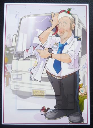 Christmas Bus Driver Dude A4. by Charlie Angel