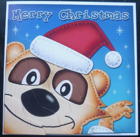 Xmas Meerkat Fun Novelty Wavy Corner Side Stacker Topper by Charlie Angel