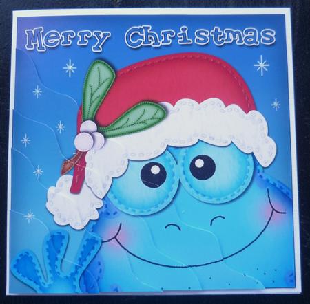 Xmas Freddy Frog Fun Novelty Wavy Corner Side Stacker Topper by Charlie Angel